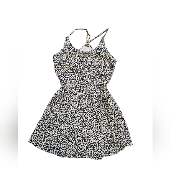 Guess Sexy Leopard Print Mini Spring Size M Dress Pockets Mobwife Y2K Pretty - Picture 1 of 8